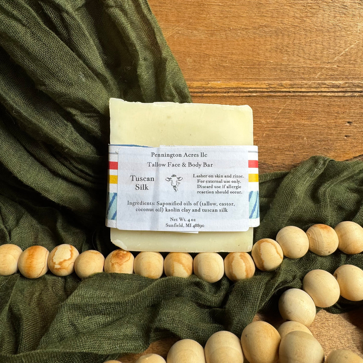 Tallow Tuscan silk soap bar