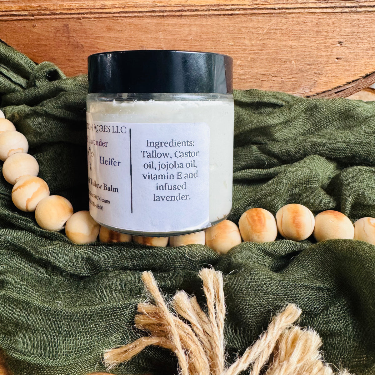 Tallow body balm infused lavender