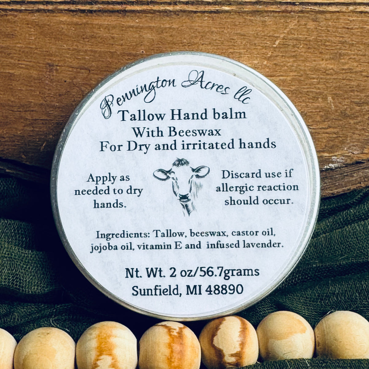 Tallow hand balm