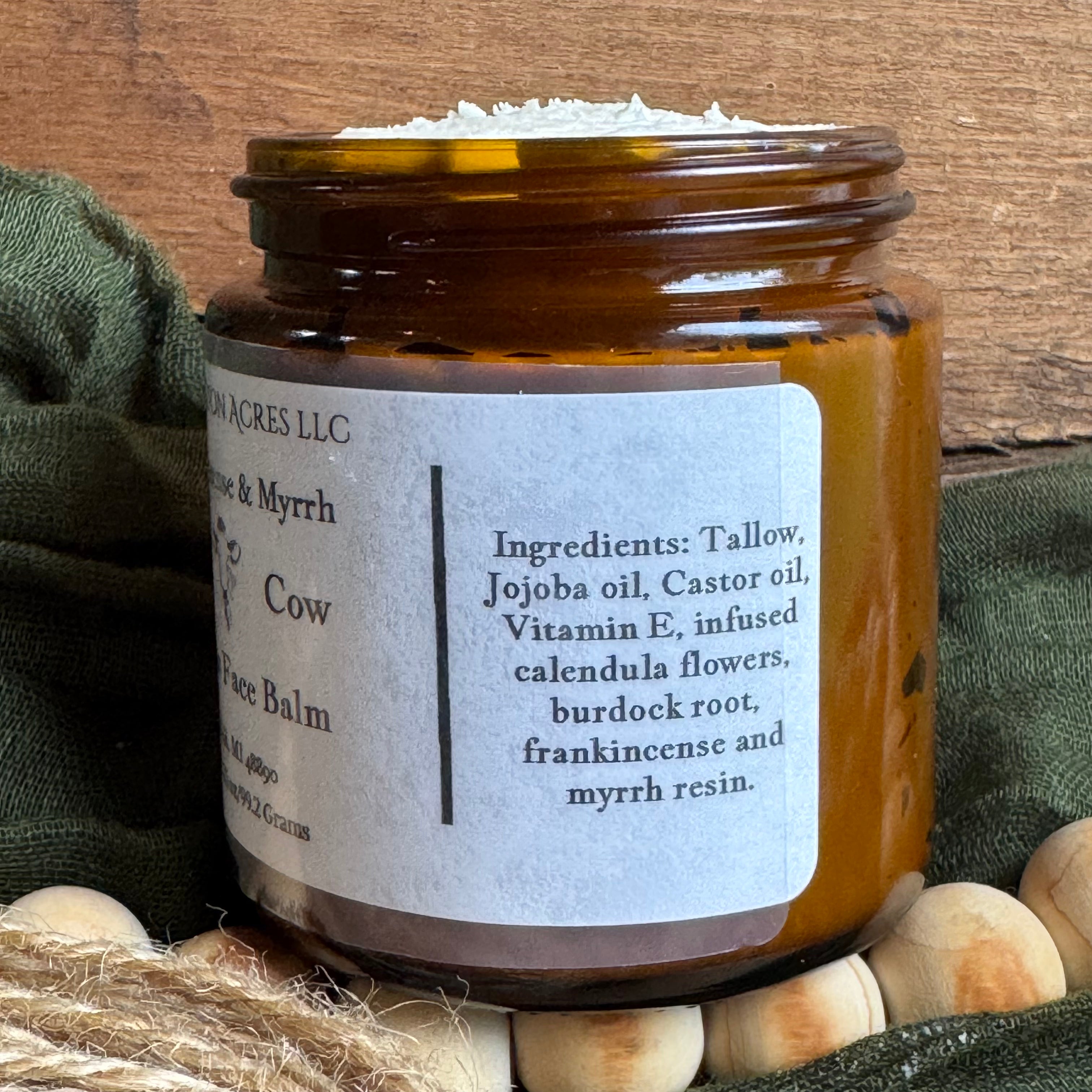 Frankincense and myrrh face balm
